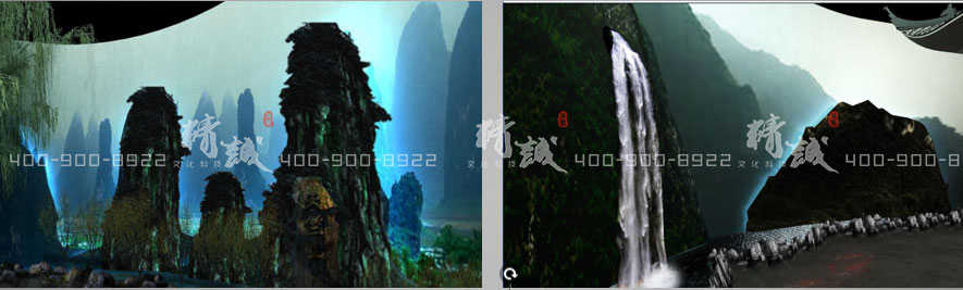 旅遊行業展廳設計效果圖